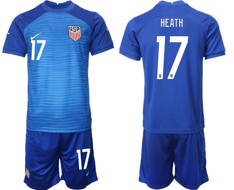 Men 2022 World Cup National Team United States away blue #17 Soccer Jersey
